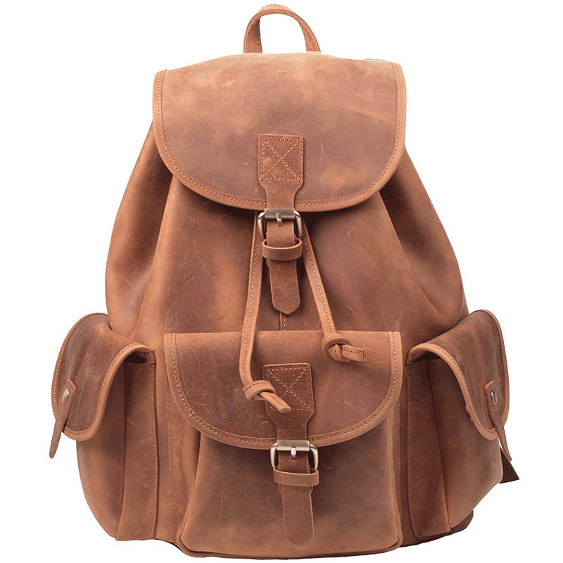 Sac à dos à cordon en cuir