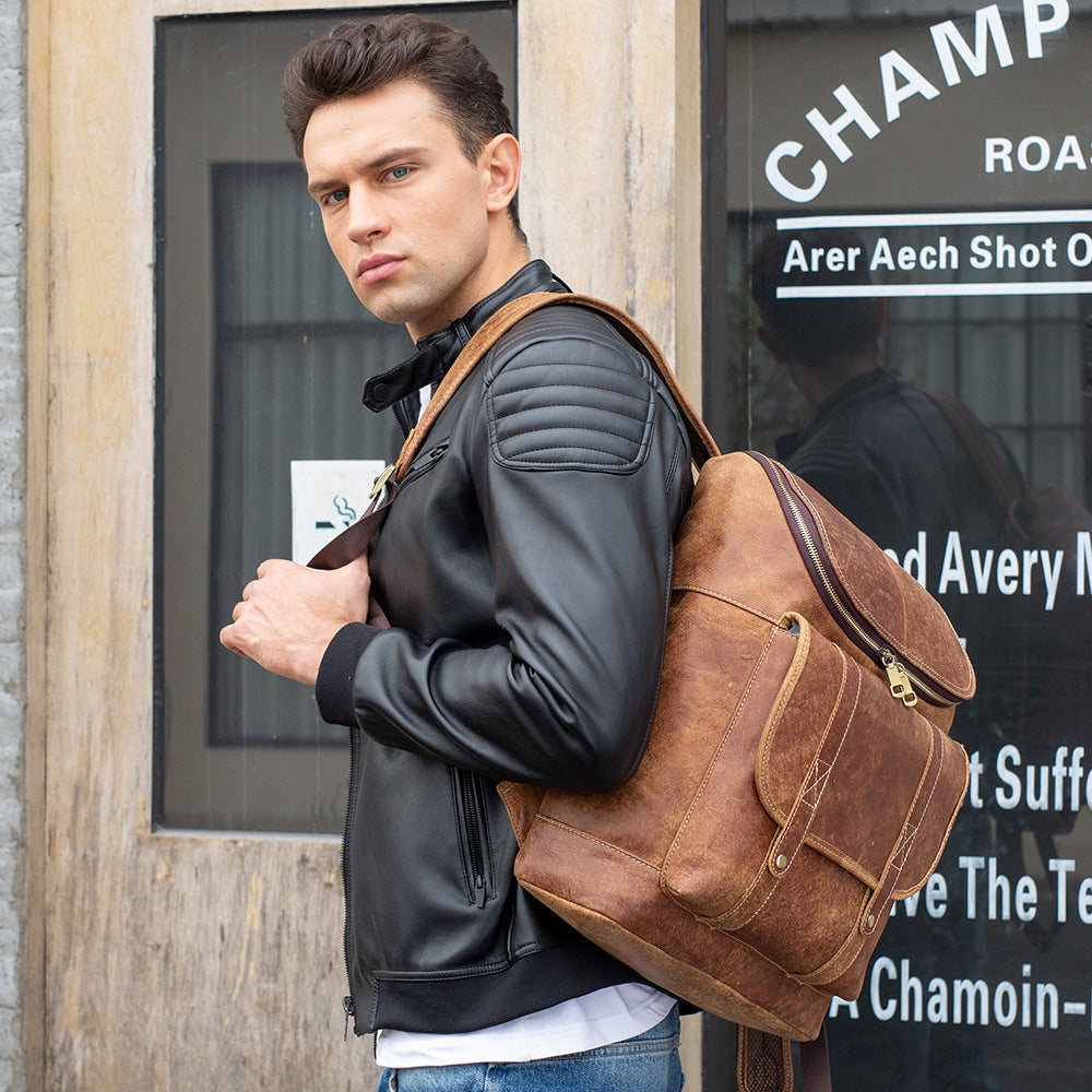 Sac Seau en Cuir Véritable – Élégance Masculine & Confort