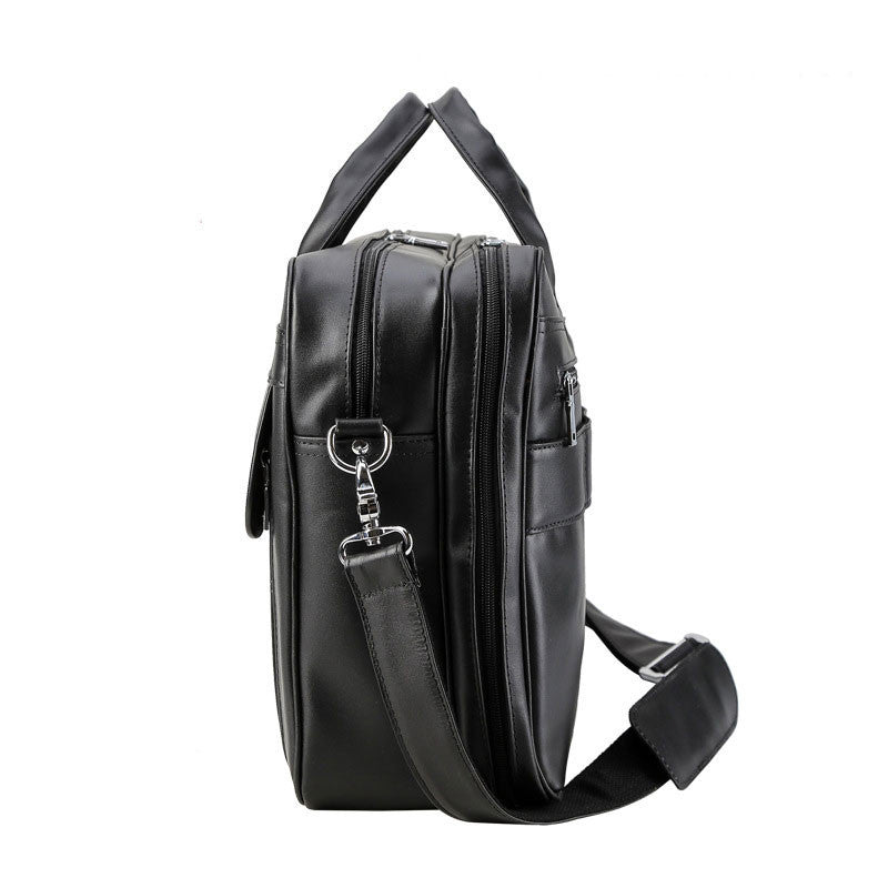 Sac à Bandoulière en Cuir Noir – Élégance Minimaliste