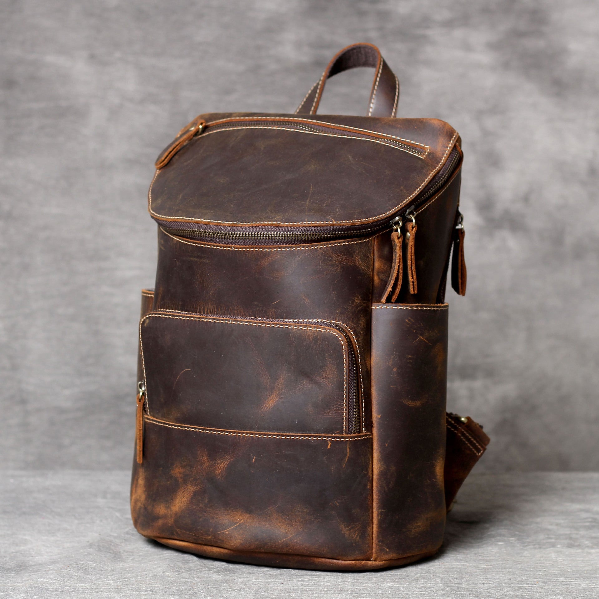 Sac à Dos en Cuir Rétro Chic