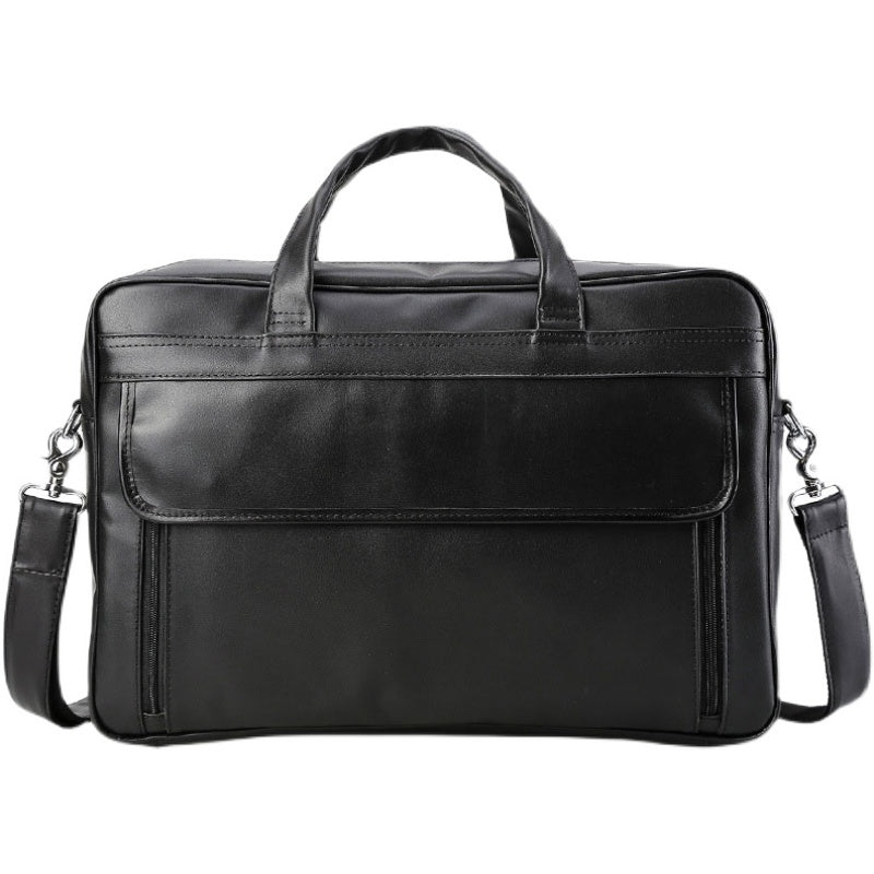 Sac à Bandoulière en Cuir Noir – Élégance Minimaliste