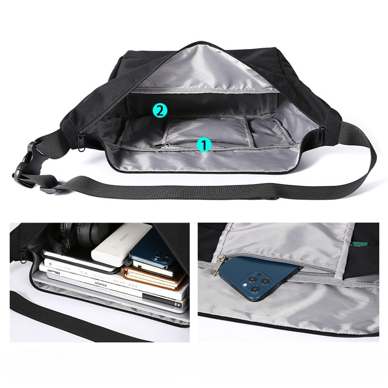 Sac bandoulière décontracté en tissu Oxford
