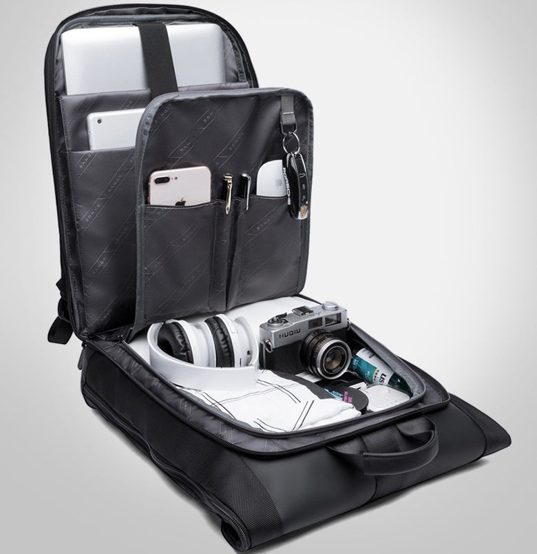 Sac à Dos Multifonctionnel en Tissu Oxford – Sécurité et Confort au Quotidien
Un sac moderne conçu pour les professionnels, étudiants et voyageurs
Un design fonctionnel et intelligent
Découvrez ce sac à dos polyvalent en tissu Oxford, conçu pour les hommes modernes et actifs. Grâce à son design vertical carré, il offre une organisation optimale, idéale pour le travail, les études ou les voyages.