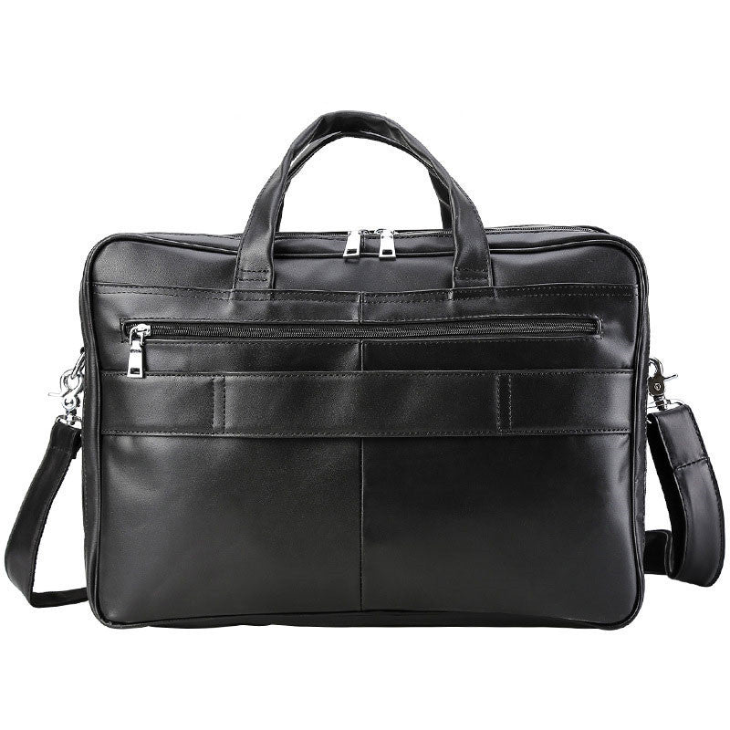 Sac à Bandoulière en Cuir Noir – Élégance Minimaliste